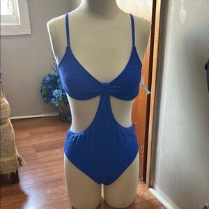 Vibrant Blue Textured Bikini Set